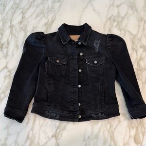 Women’s Retrofete Black/Gray Denim Jacket Size XS